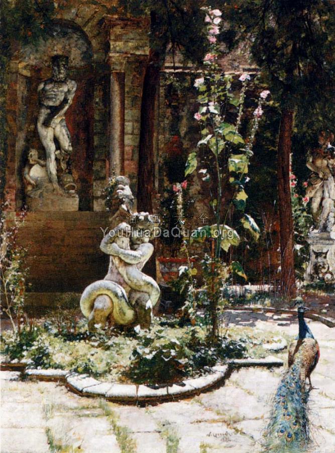 The Garden Of The Palazzo Malipiero - 威廉·罗古斯戴勒